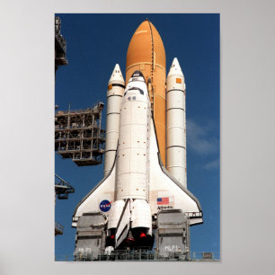 Poster Space Shuttle Atlantis se prépare pour le lancemen