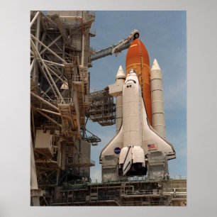 Poster Space Shuttle Atlantis se prépare pour le lancemen