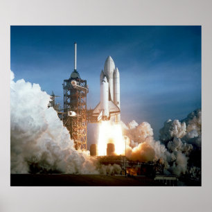 Poster Space Shuttle Columbia launching