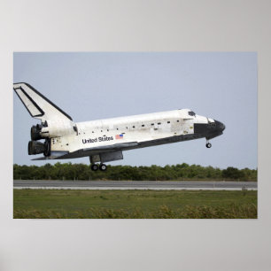 Poster Space Shuttle Discovery approche l'atterrissage 4