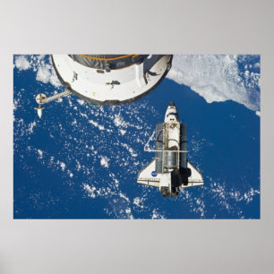 Poster Space Shuttle Discovery & ISS