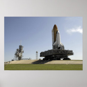 Poster Space Shuttle Endeavor approche du lancement p