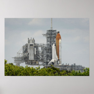 Poster Space Shuttle Endeavour on the launch pad 2