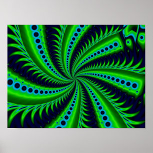 Poster Spaceship Fine Fractal Art