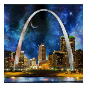 Poster Spacey St. Louis Skyline