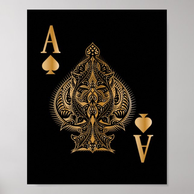 Poster Spades Poker Ace Casino (Devant)