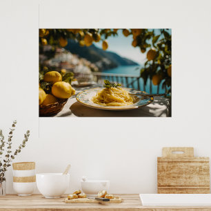 Poster Spaghetti avec sauce à la crème de citron