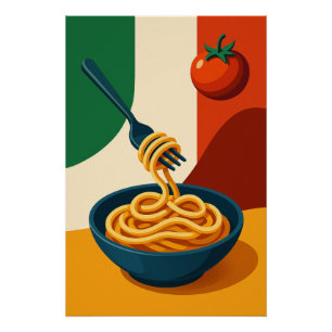Poster Spaghetti – Saveurs d’Italie