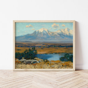 Poster Spanish Peaks, CO Charles Partridge Adams
