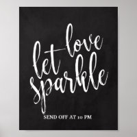 Sparkler Envoyer Hors Chalkboard 8x10 Signal