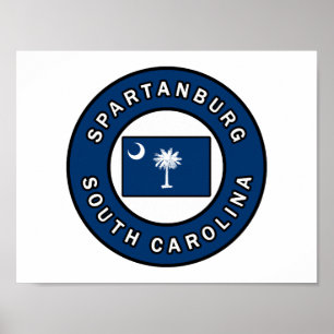 Poster Spartanburg Caroline du Sud