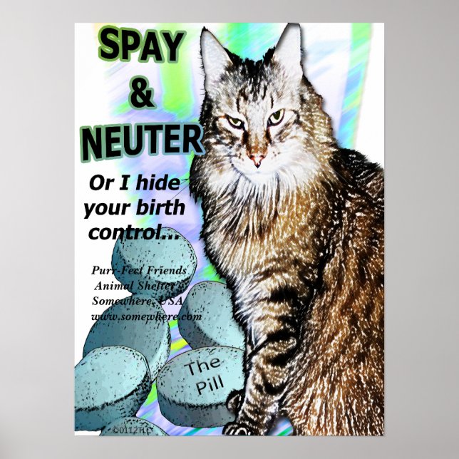 Poster Spay et Neuter (ou je cache votre contrôle de la n (Devant)