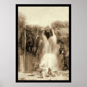 Poster Spearfish Falls Black Hills Dakota du Sud 1889