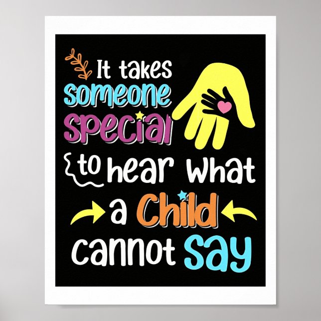 Poster spécial de l'enseignant en éducation spécia (Devant)