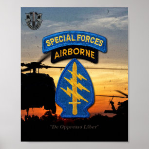 Poster Special Forces Green Berets SF SFG Veterans Vets