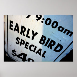 Poster Spécial pour les premiers oiseaux