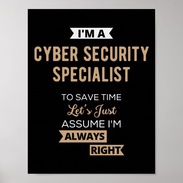 Poster Spécialiste de la cybersécurité (Devant)