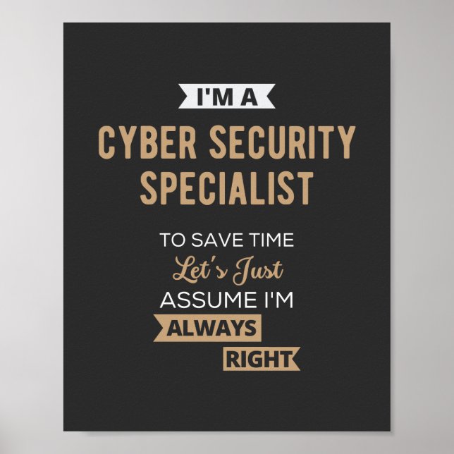 Poster Spécialiste de la cybersécurité (Devant)