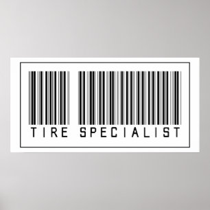 Poster Spécialiste des pneus à code barre