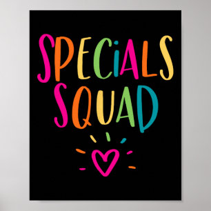 Poster Spécialités Squad Art Musique Pe Tech Gym Équipe e