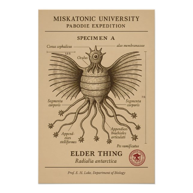 Poster Spécimen de choses âgées - Expedition Pabodie, Mis (Devant)