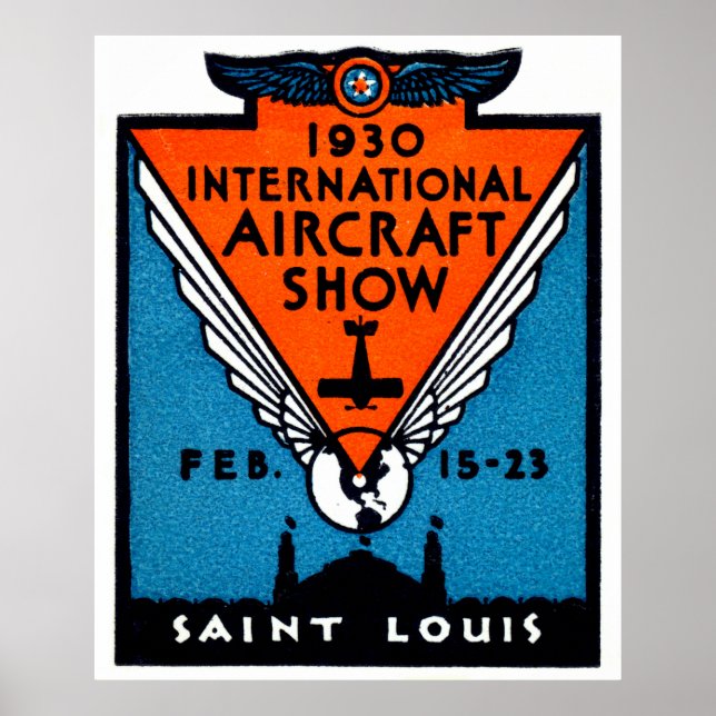 Poster Spectacle aérien de Saint-Louis 1930 (Devant)