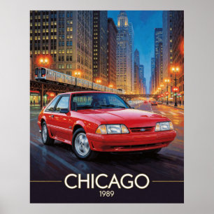 Poster Spectacle de rue à Chicago dans les années quatre-