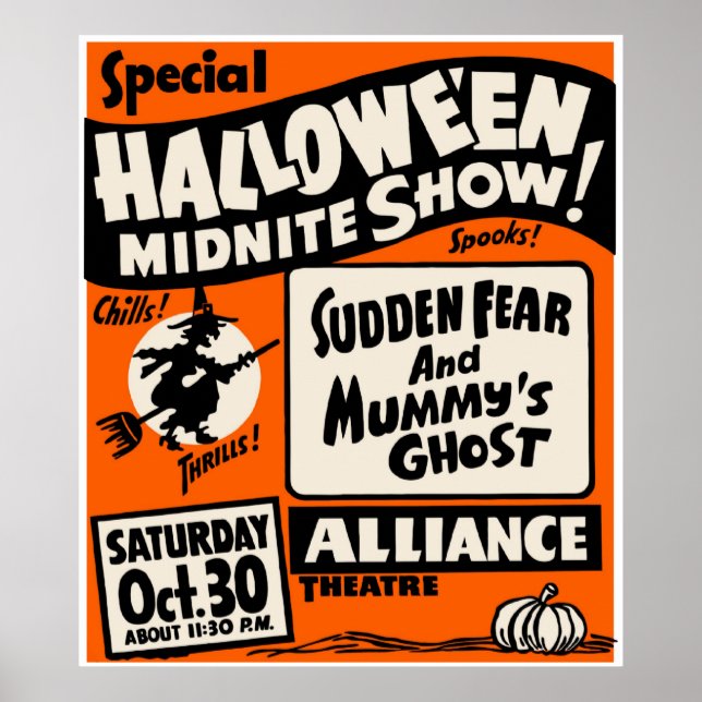 Poster Spectacle du Midnite d'Halloween (Devant)