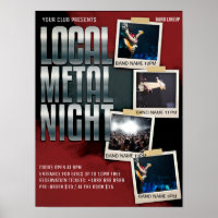 Spectacle local en métal | Gig | Club | Flyer
