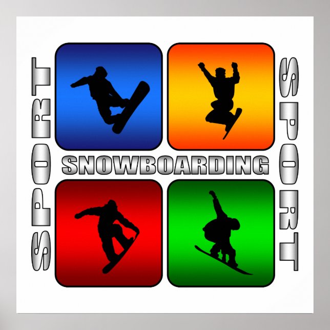 Poster Spectaculaire snowboard (Devant)