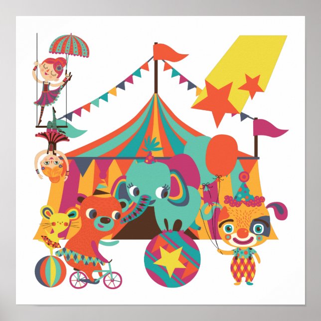 Poster Spectateurs de cirque (Devant)