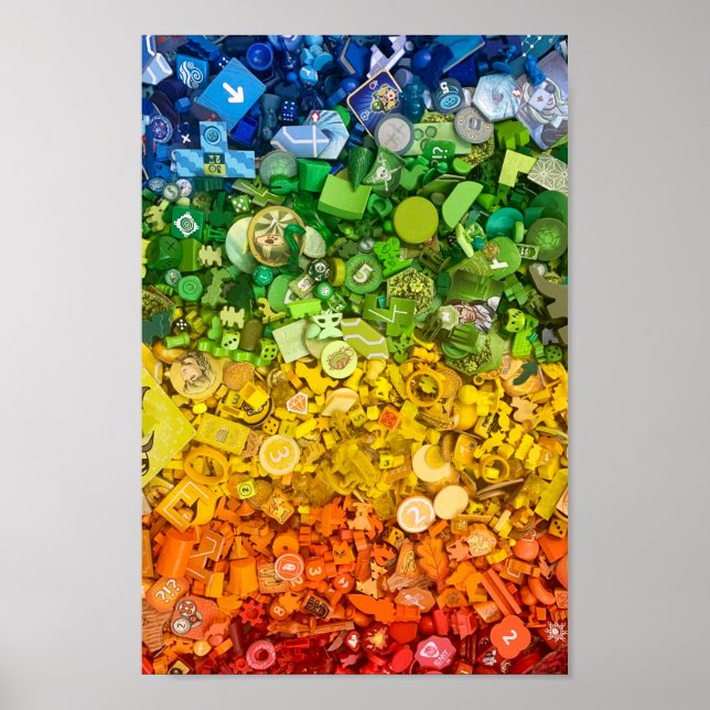 Poster : Spectre de couleurs des pièces de jeu de  (Devant)