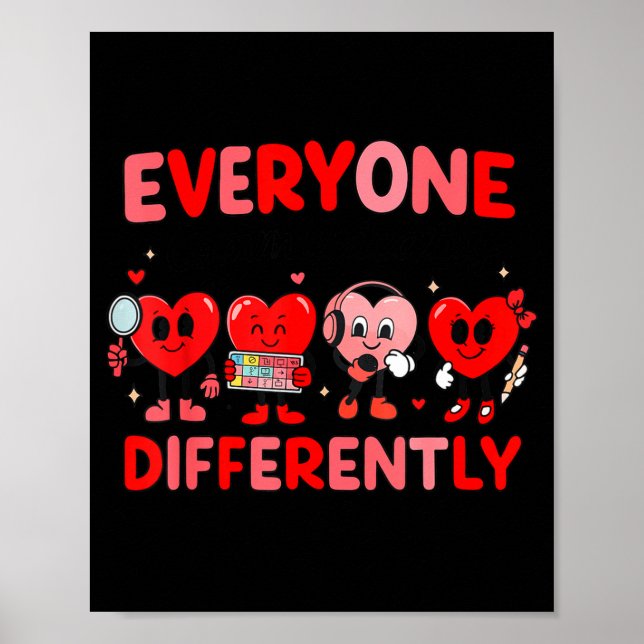 Poster Speech Therapy Language Pathologist Valentines Day (Devant)