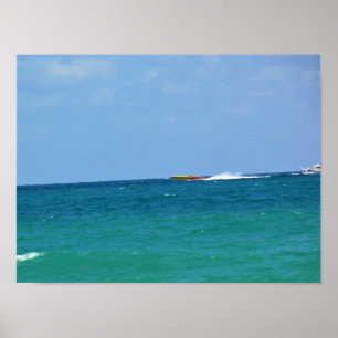 Poster Speed Boat, fort Lauderdale, Floride