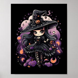 Poster Spellbound Spirits Halloween Witch Art