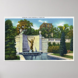 Poster Spencer Trask Memorial Fountain View