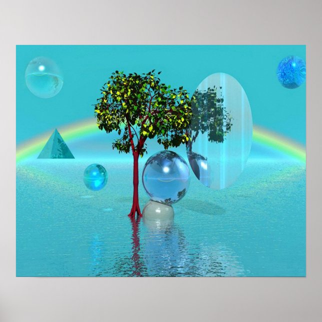 Poster Sphère Arbre (Devant)