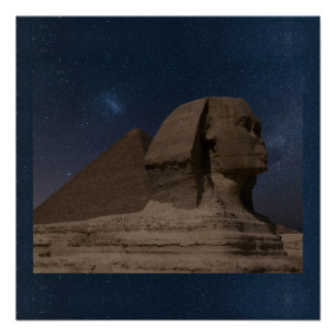 Poster Sphinx Egypte Statues géantes antiques Bâtiment de
