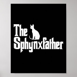 Poster Sphynxfather Funny Chat Papa Chemise Hommes Sphynx