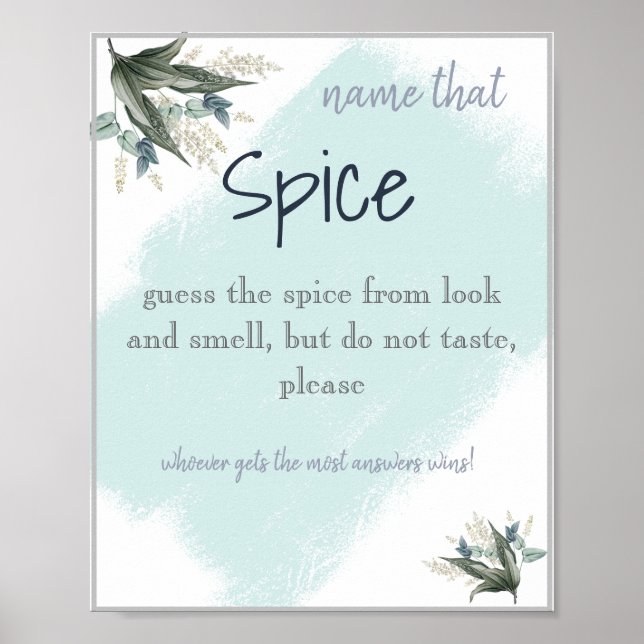 Poster "Spice It Up : Name That Spice Fête des mariées Ga (Devant)