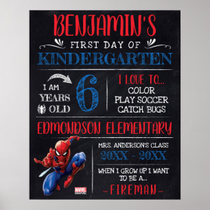 Poster Spider-Man   Premier ou Dernier jour de l'école
