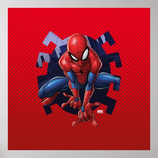 Poster Spider-Man Sortant De Spider Graphic (Devant)