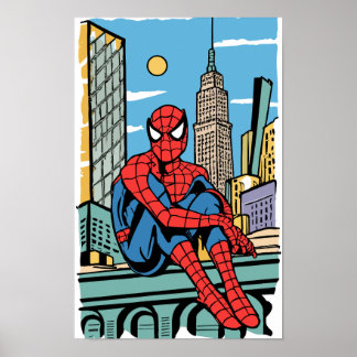 Poster Spider-man sur le toit