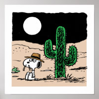 Spike dans un désert illuminé par la Lune