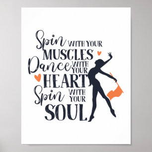 Poster Spin Avec Vos Muscles Couleur Garde Bande Marche