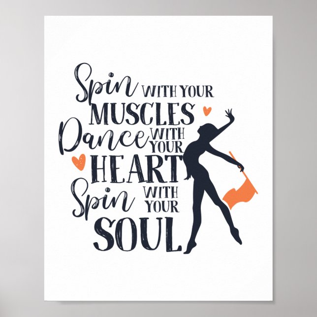 Poster Spin Avec Vos Muscles Couleur Garde Bande Marche (Devant)