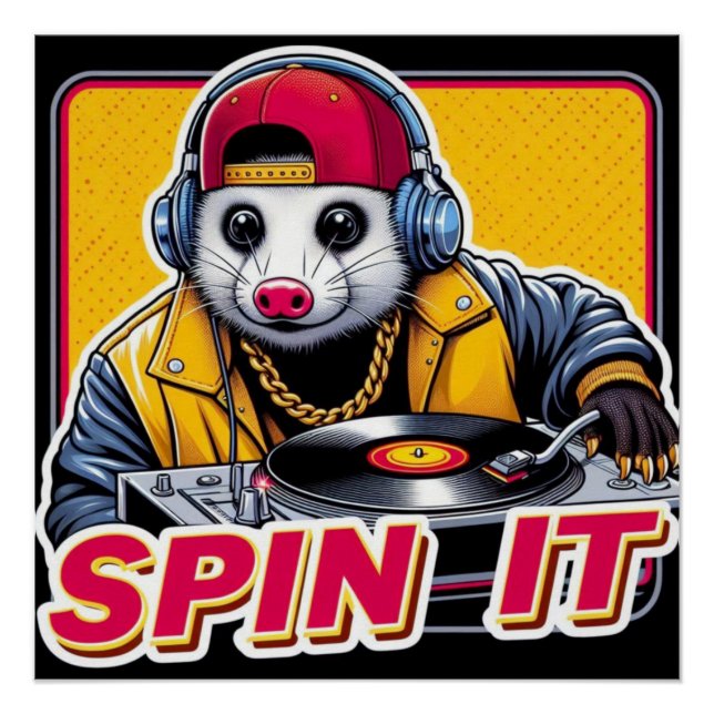 POSTER SPIN IT-OPOSSUM DJ 3 (Devant)