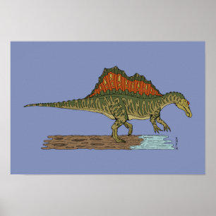 Poster Spinosaure de Dinosaure Crétacé