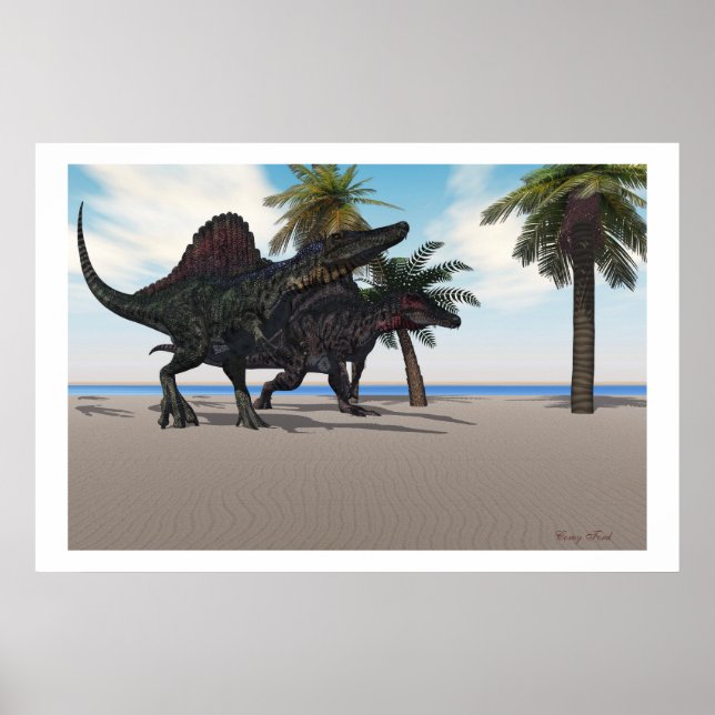 Poster Spinosaurus Walking Print (Devant)