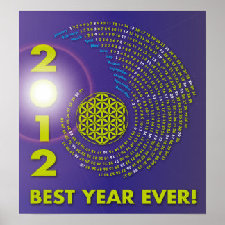 Poster Spiral-Calendar 2012, La Fleur de la Vie